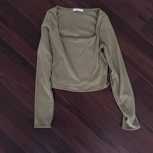 Olive Long Sleeve Women's Top